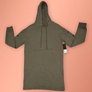 NWT-BEBE SPORT- OLIVE GREEN HOODIE DRESS